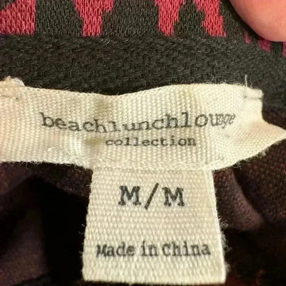 Beach Lunch Lounge Women's Medium Maroon Cheetah Print Dress - Picture 5 of 5